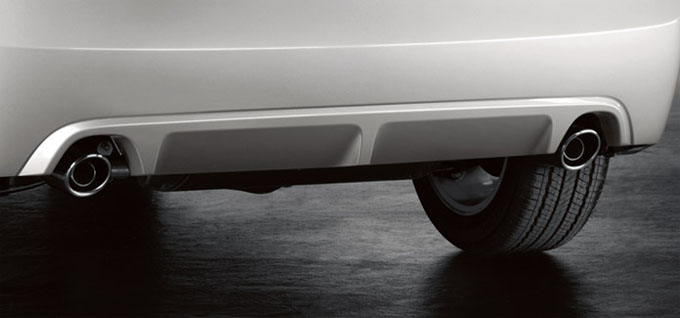 Dual chrome exhaust finishers